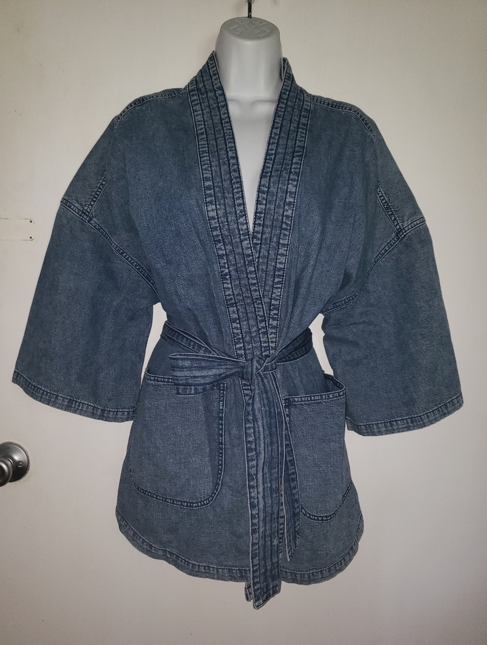 & Other Stories Blue Denim Kimono Jacket